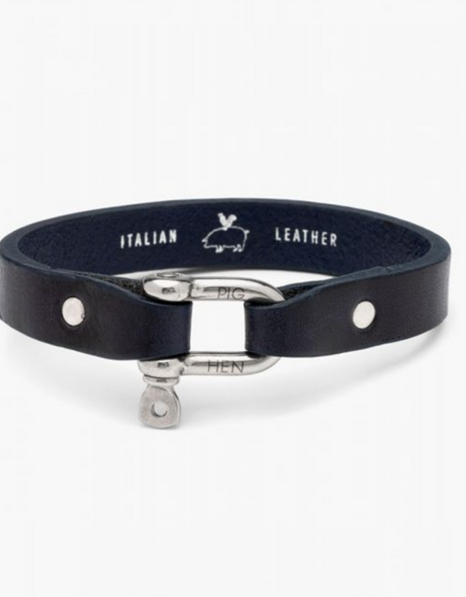 Pig & Hen Pig & Hen - Sharp Simon Leather - Navy/Silver - M/L(19cm)