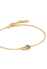 Ania Haie Armband - Tidal abalone crescent  link - guld