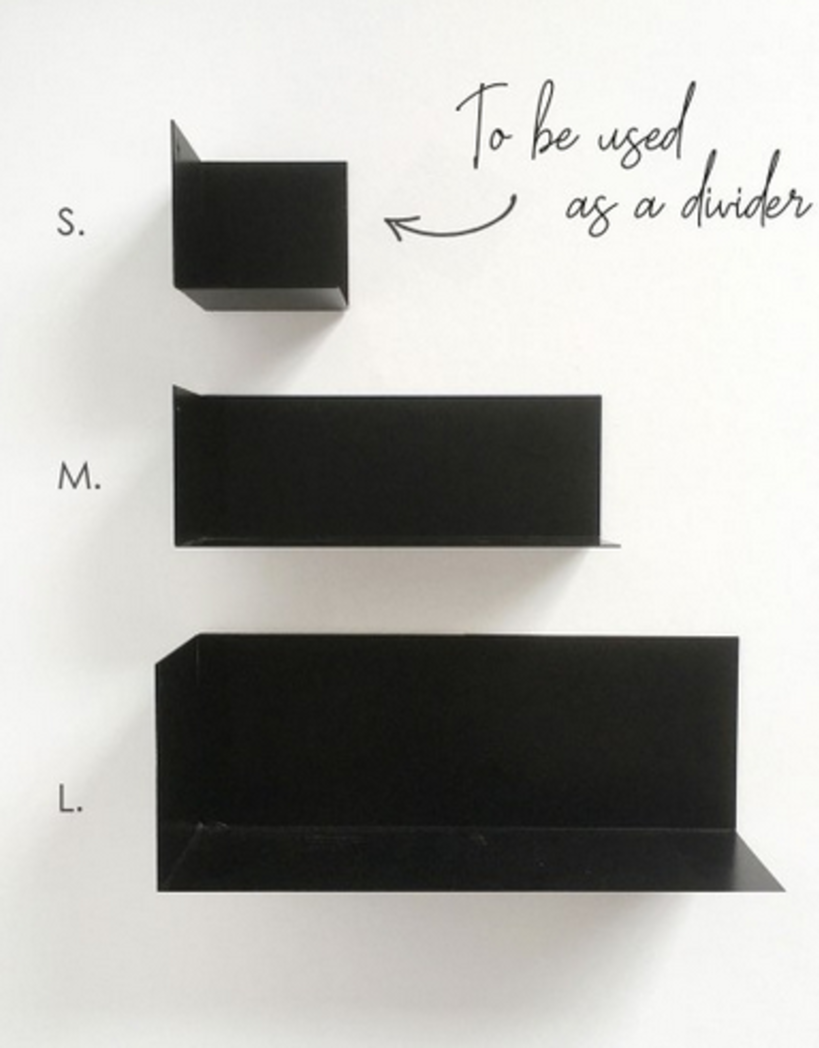 Groovy Magnets Groovy Magnets - Stalen Magnetische wandplankje medium zwart