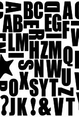 Groovy Magnets Magneet ABC - zwart