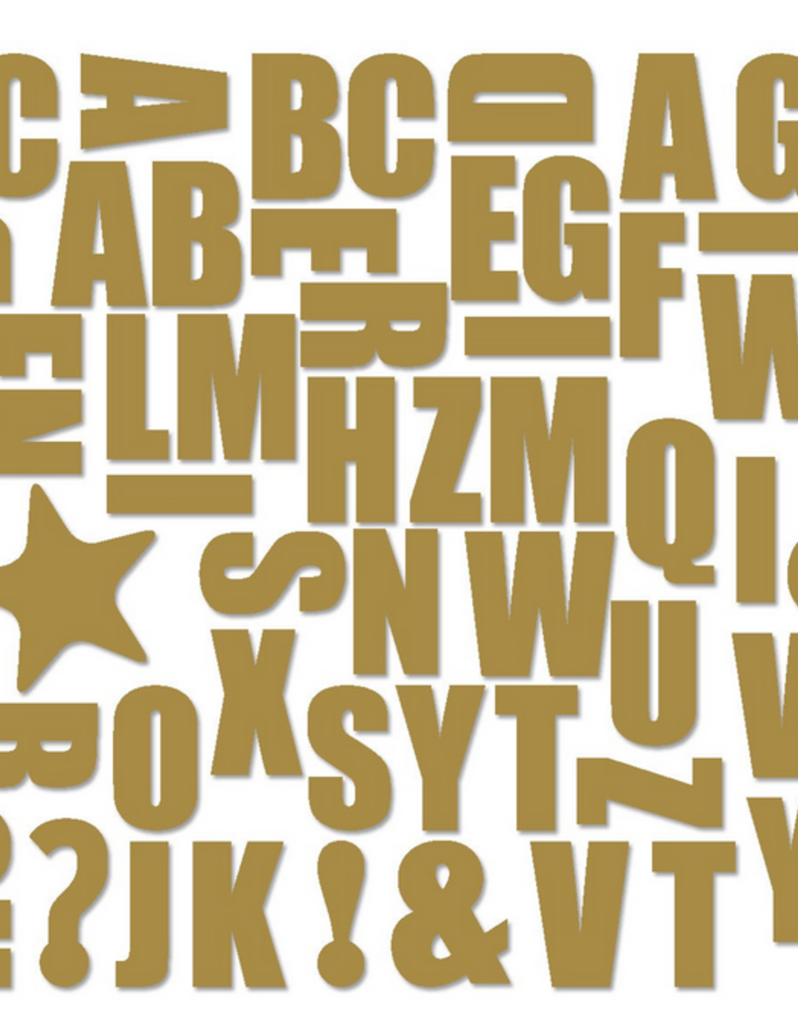 Groovy Magnets Magneet ABC - goud