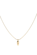 Miab - Ketting goud - Sparkly oval white