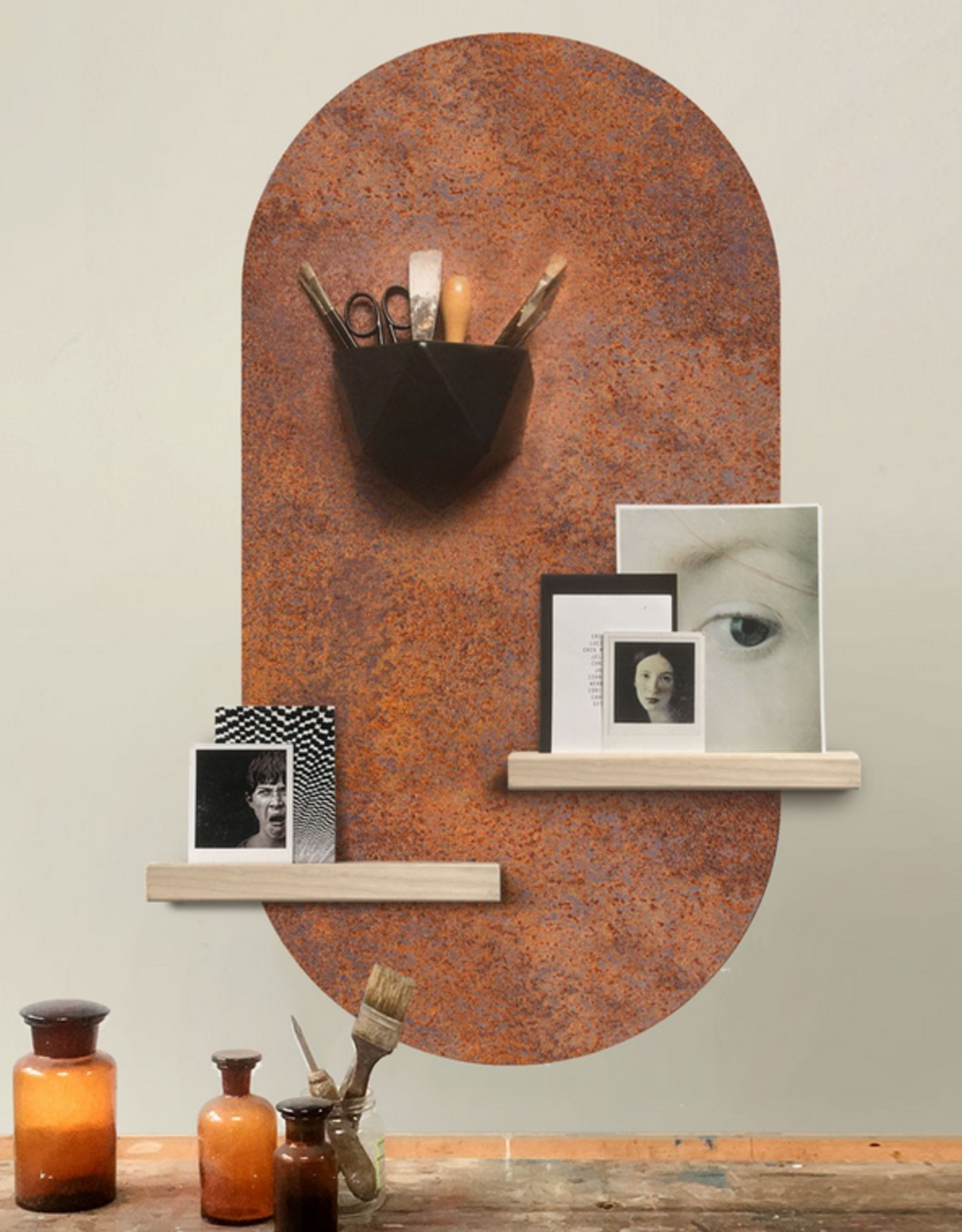 Groovy Magnets Magneetsticker- ovaal ferro/rusty brown