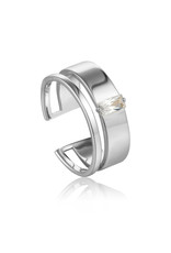 Ania Haie Ring - Glow wide adjustable - silver
