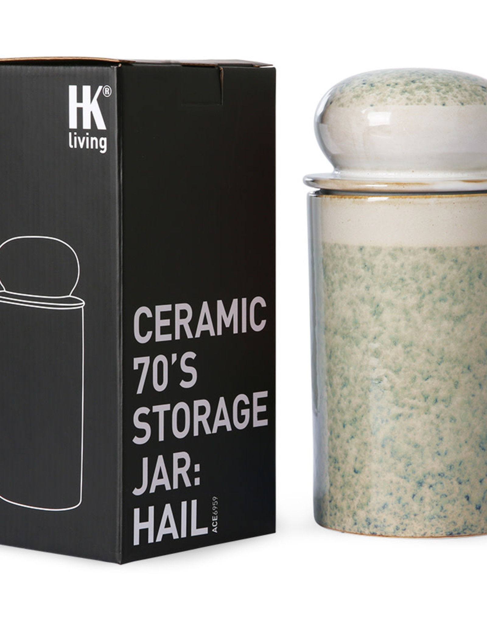 HK Living HK Living - 70s ceramic storage jar hail