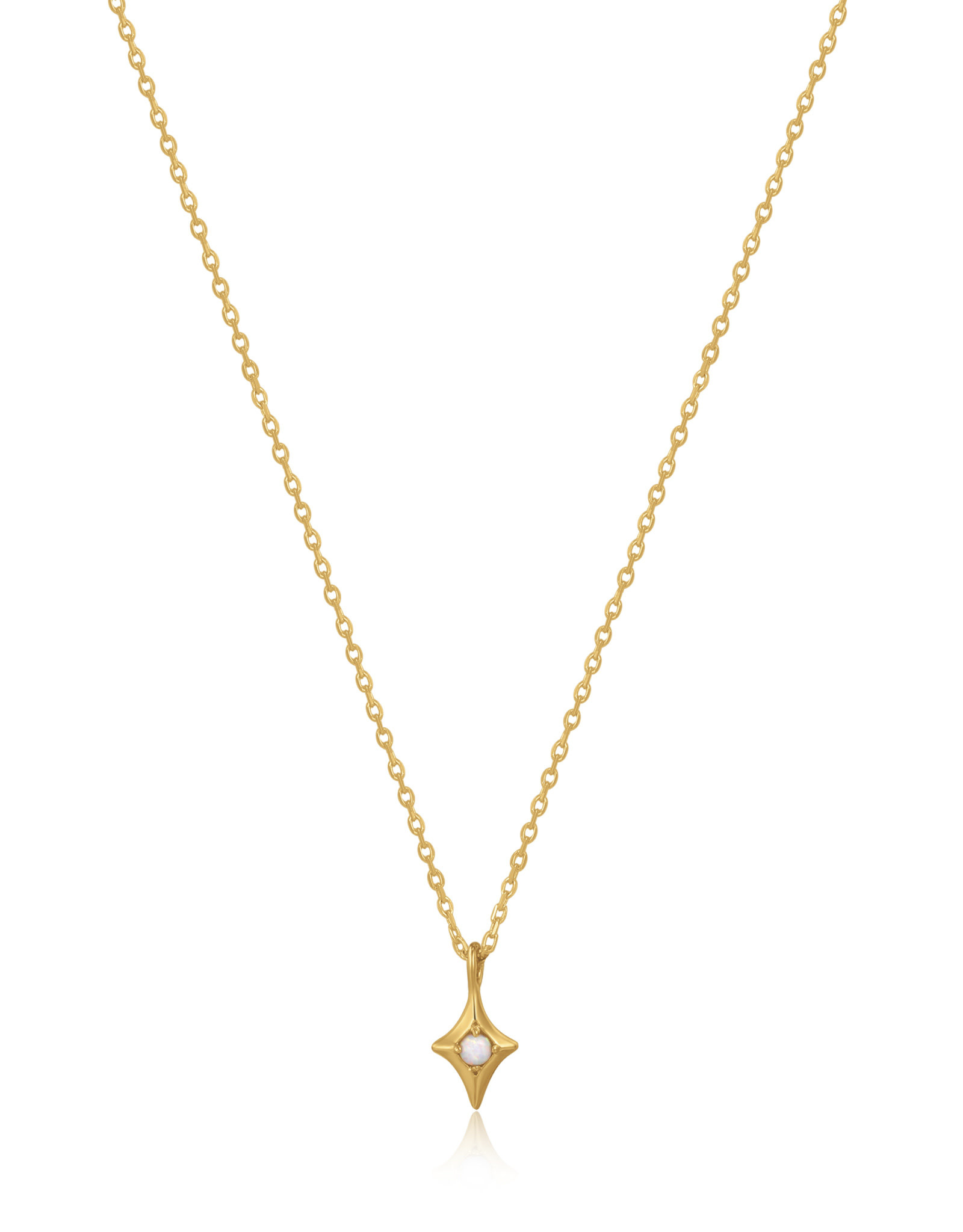 Ania Haie Ketting - star kyoto opal pendant - goud