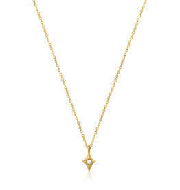 Ania Haie Ketting - star kyoto opal pendant - goud