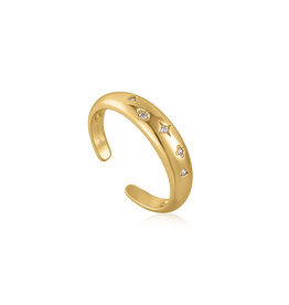 Ania Haie Ring - Scattered stars adjustable - Goud