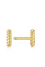 Ania Haie Oorbellen - Rope bar stud - goud