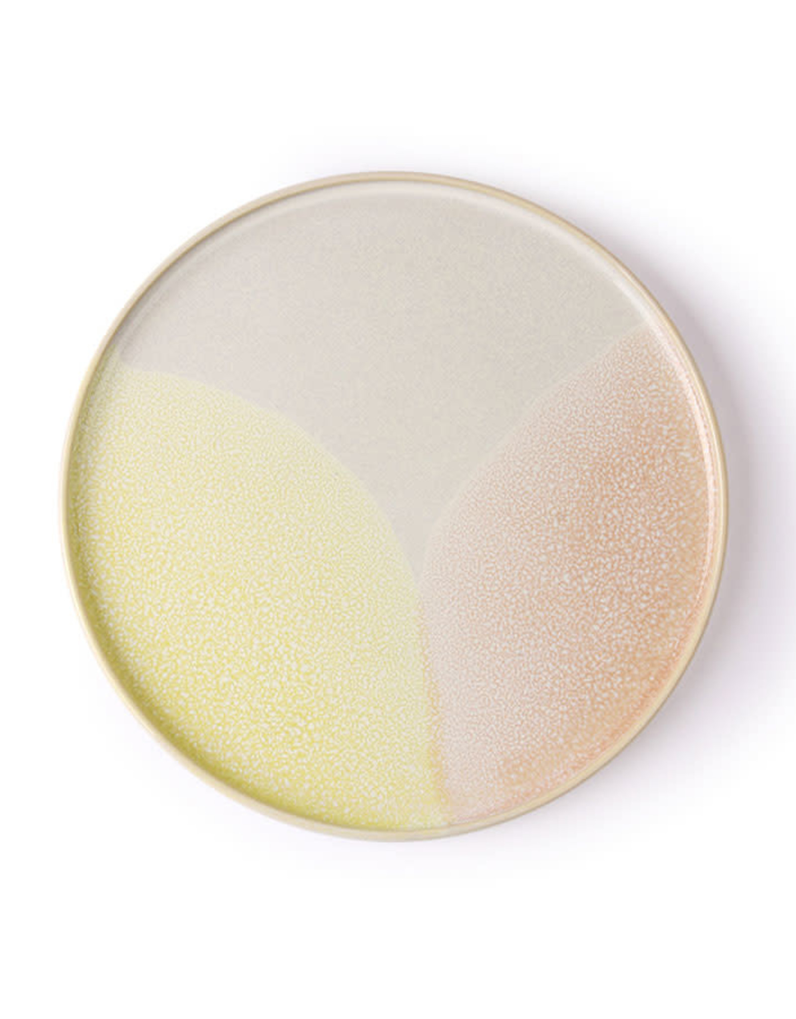 HK Living HK Living - Gallery ceramics,  round side plate pink/yellow