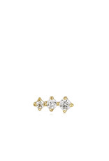 Ania Haie Oorbellen - Single - Sparkle crawler barbell - gold