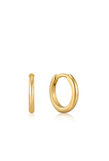 Ania Haie Oorbellen - Smooth mini  hoop - goud