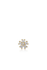 Ania Haie Ania Haie - Oorbel - Gold sparkle flower barbell single