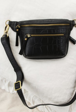 O My Bag Beck's bum bag - black classic croco