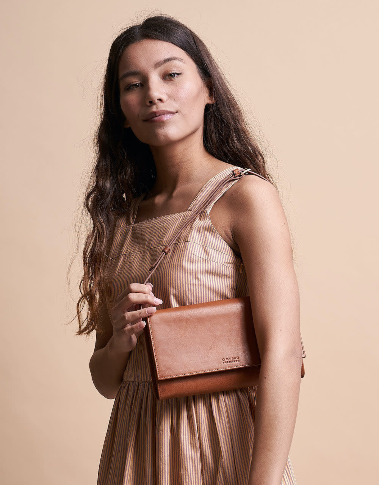 O My Bag Kristy clutch - strombli  cognac leather