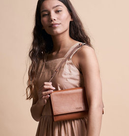 O My Bag Kristy clutch Bag - strombli  cognac leather