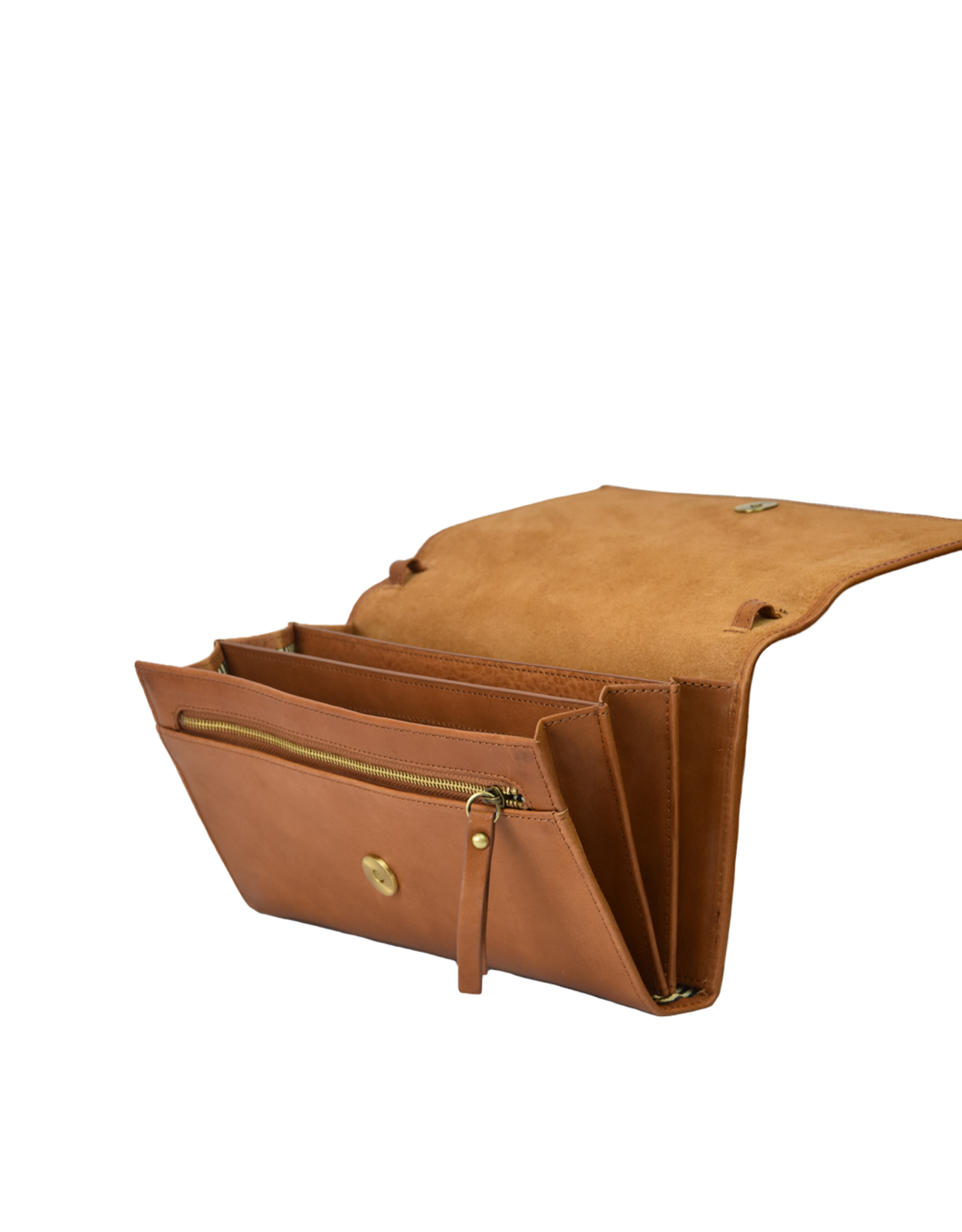 O My Bag Kristy clutch Bag - strombli  cognac leather