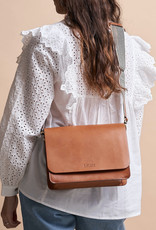 O My Bag Audrey - cognac classic leather - checkerd strap