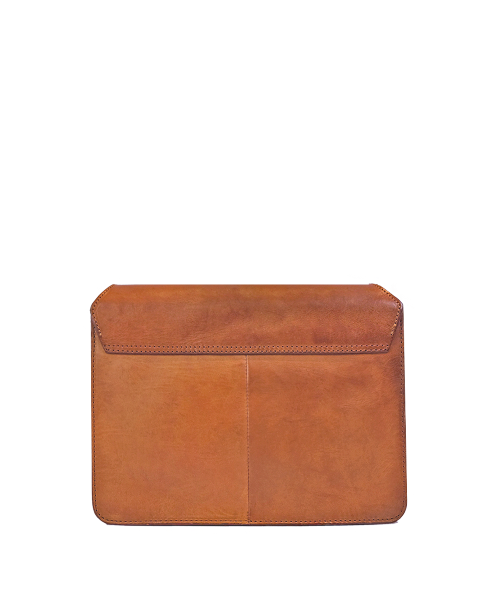O My Bag Audrey - cognac classic leather - checkerd strap