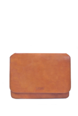 O My Bag Audrey - cognac classic leather - checkerd strap