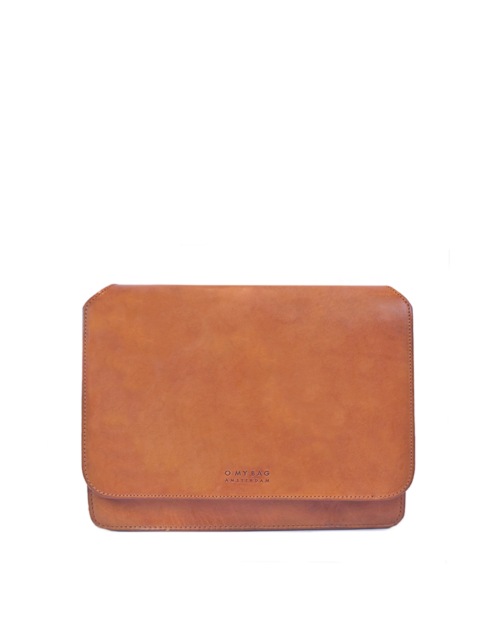 O My Bag Audrey - cognac classic leather - checkerd strap