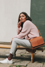 O My Bag Audrey - cognac classic leather - checkerd strap