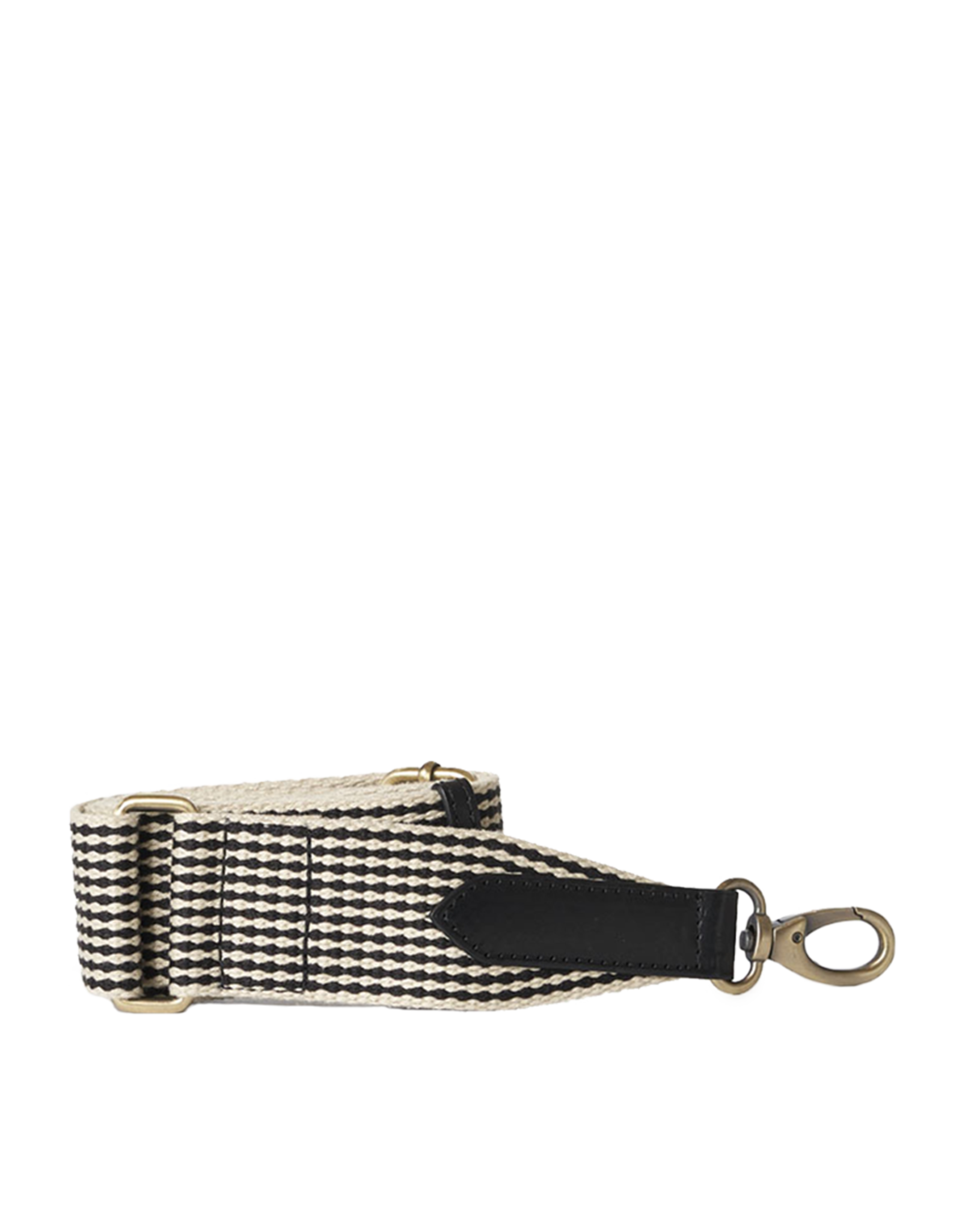 O My Bag O My Bag - Checkered webbing strap - black and white/black