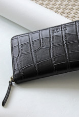O My Bag Sonny Long Wallet - black croco classic leather