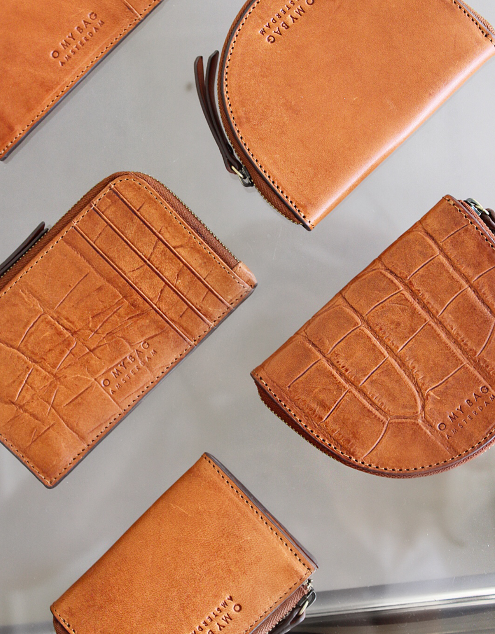O My Bag Laura coin purse - cognac croco classic leather