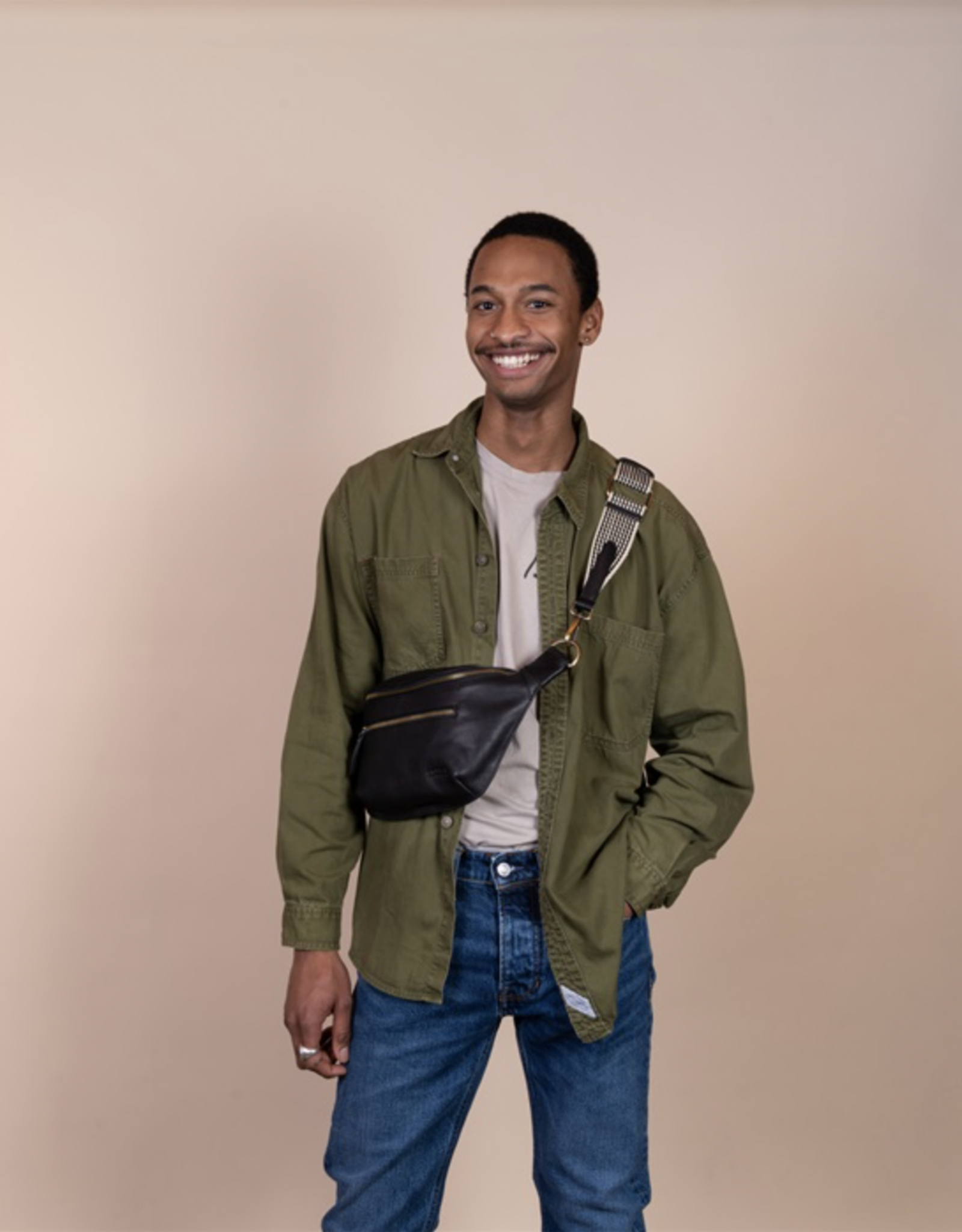 O My Bag Drew Bum bag - black soft grain leather