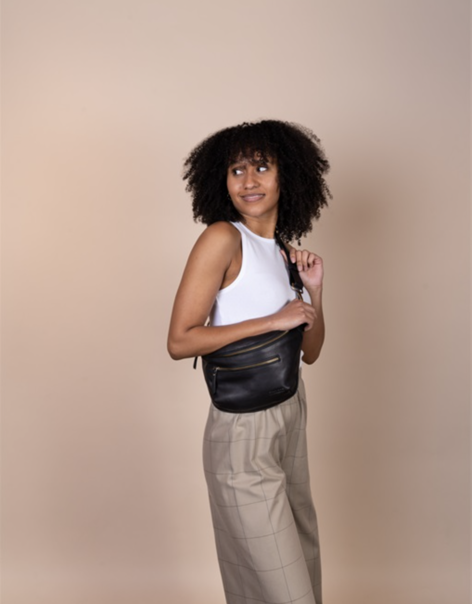 O My Bag O My Bag - Drew Bum bag black soft grain leather