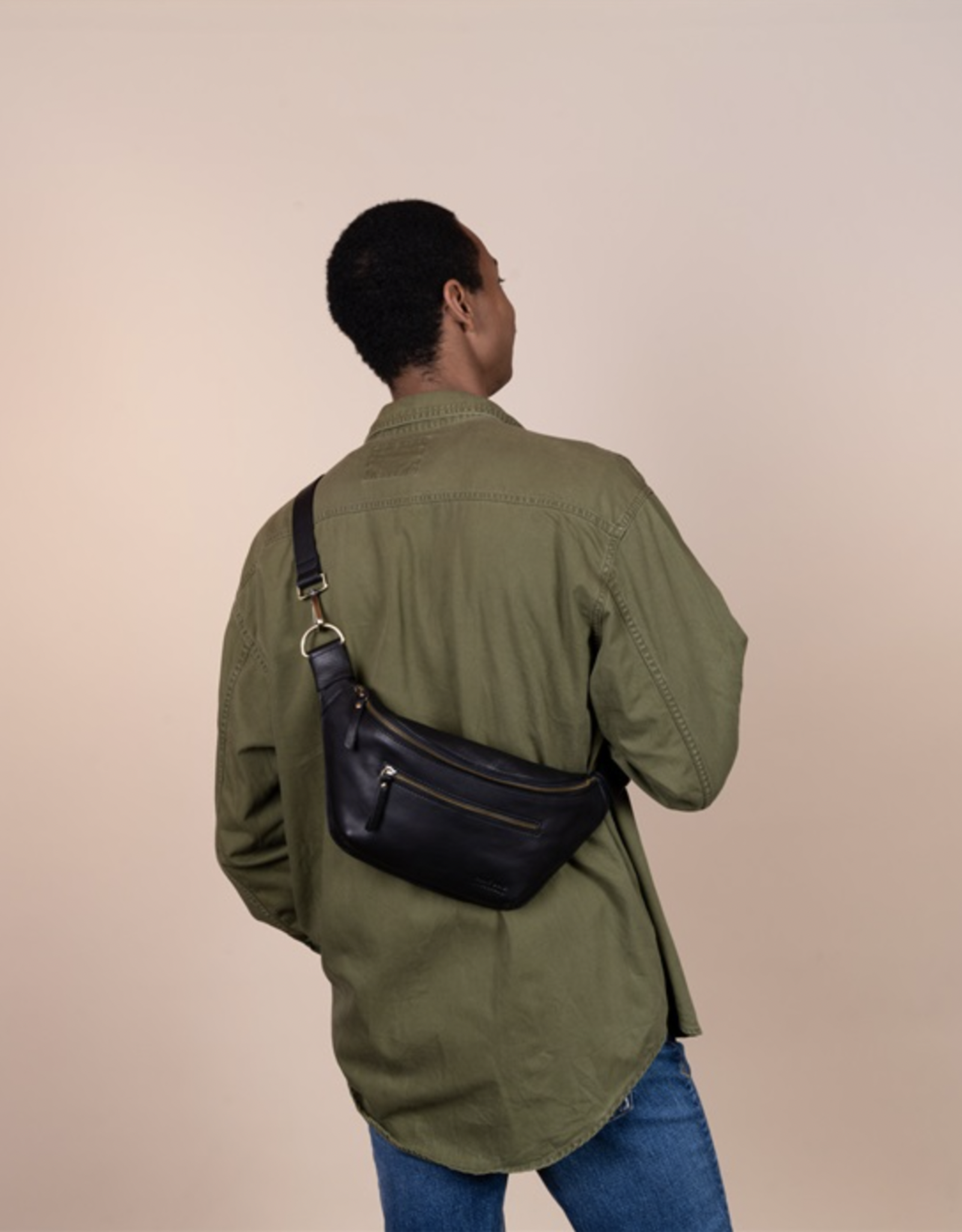 O My Bag Drew Bum bag - black soft grain leather