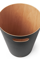 Prullenbak -  Woodrow hout/zwart