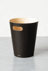 Prullenbak -  Woodrow hout/zwart