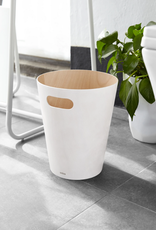 Prullenbak - Woodrow hout/wit