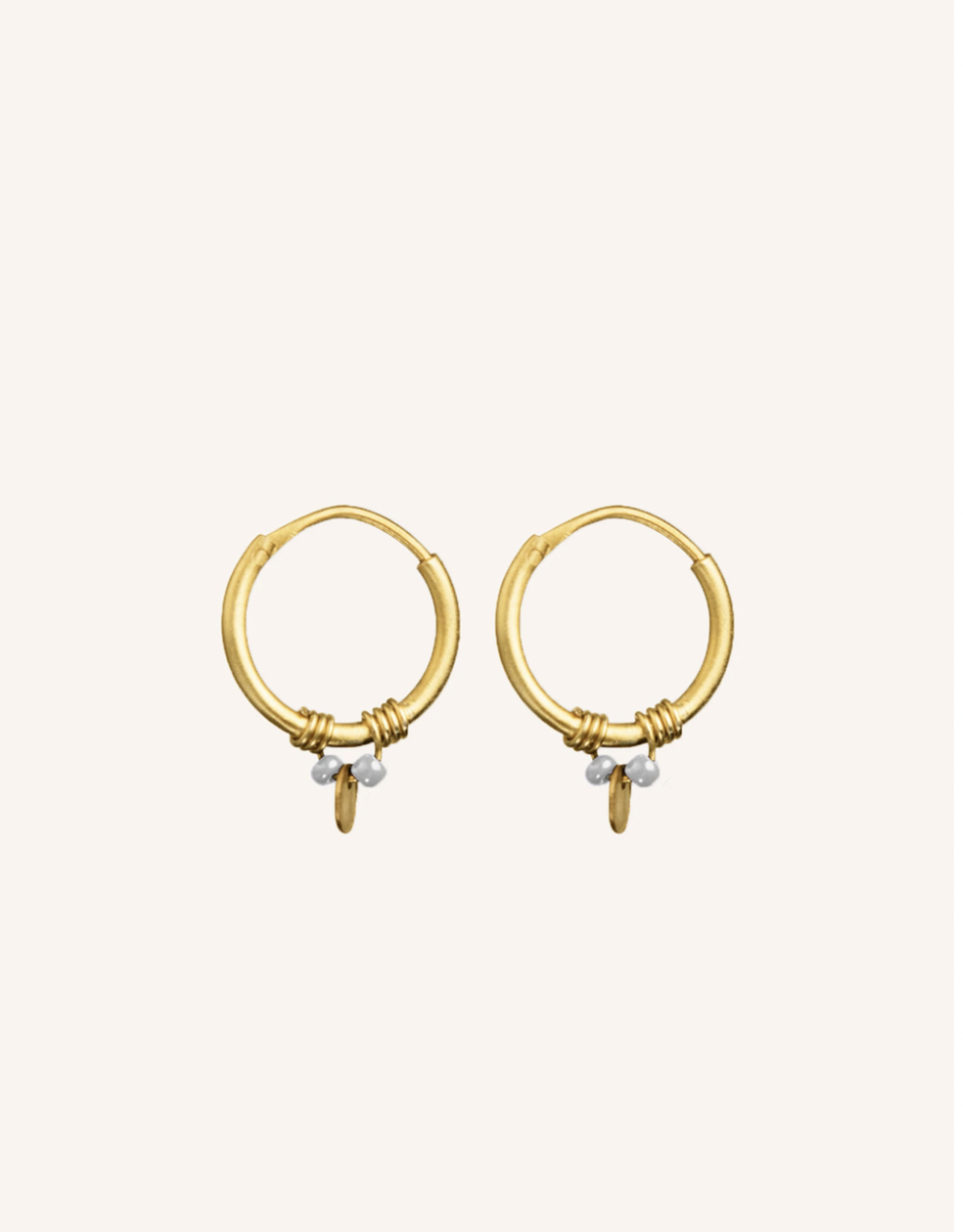 by bar By Bar - Hoop earring off white