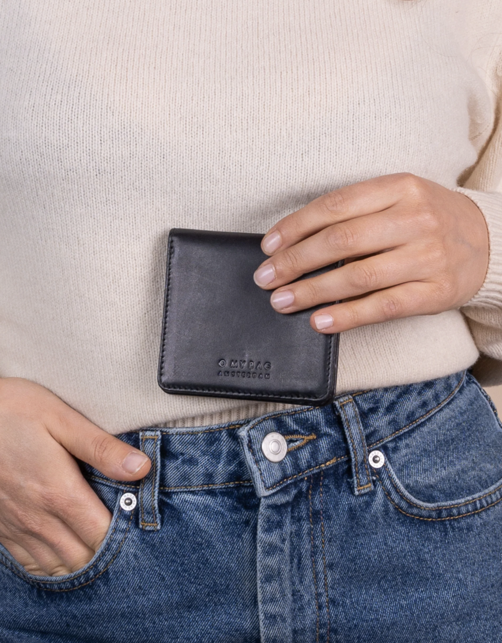 O My Bag Alex' fold over Wallet - black Classic leather