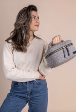 O My Bag Elise - Makeup bag cotton/black classic leather