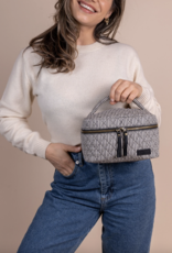 O My Bag Elise - Makeup bag cotton/black classic leather