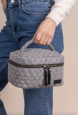 O My Bag Elise - Makeup bag cotton/black classic leather