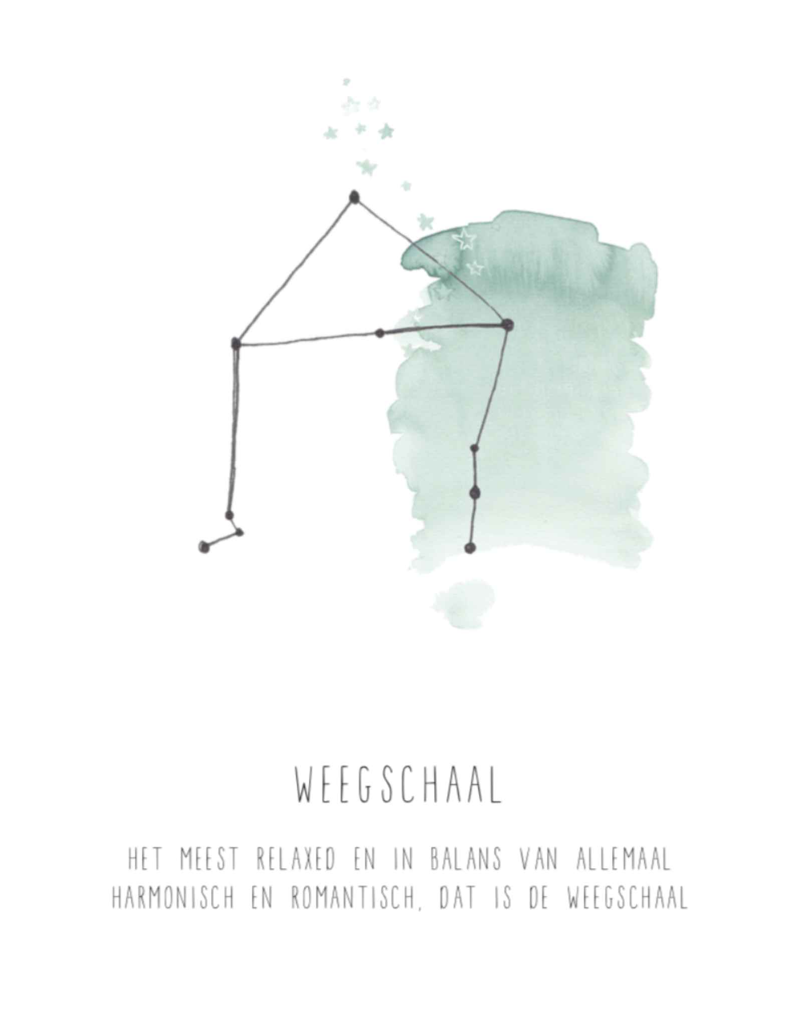 Gewoon Jip Kaart sterrenbeeld - Weegschaal