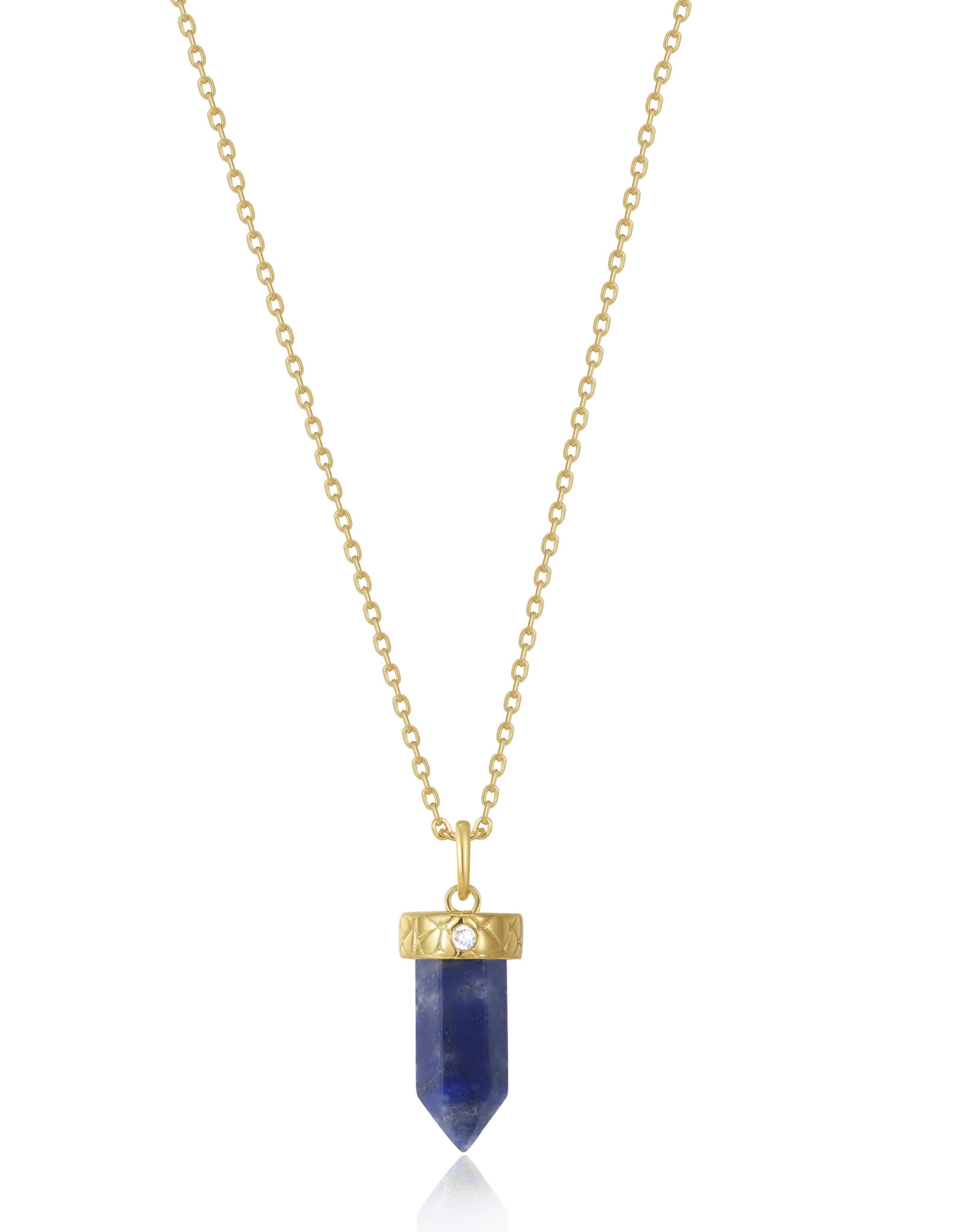 Ania Haie Ketting - Lapis point pendant - goud