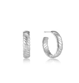 Ania Haie Ania Haie - Oorbellen - Smooth twist hoop stud silver