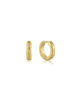 Ania Haie Oorbellen - Twist huggie hoop - goud