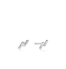 Ania Haie Oorbellen - Smooth twist stud - zilver
