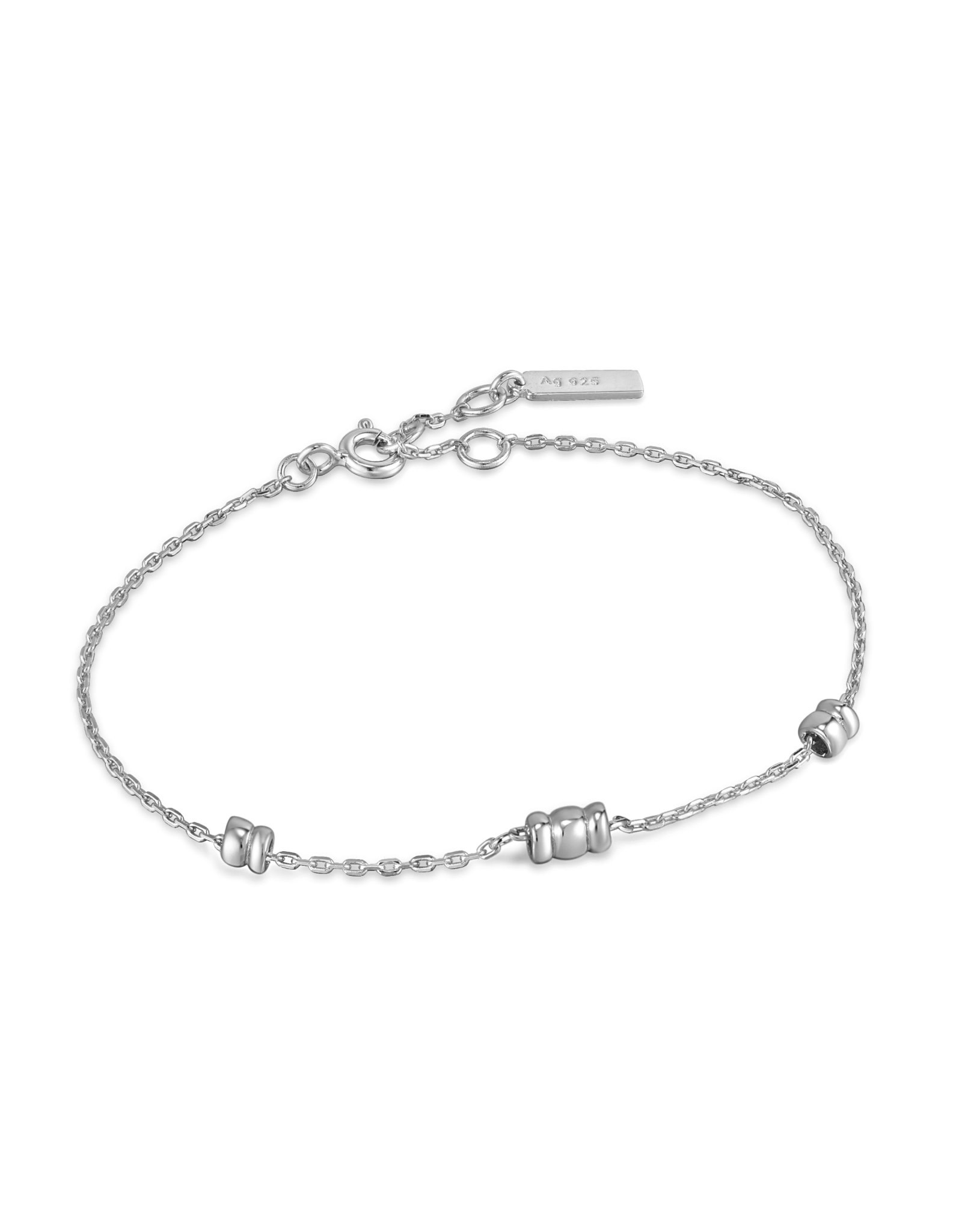 Ania Haie Armband - Smooth twist chain - zilver