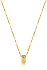 Ania Haie Ketting - Smooth twist pendant - goud
