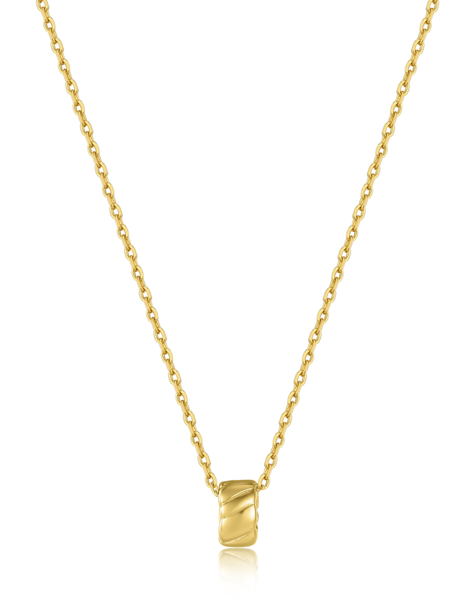 Ania Haie Ketting - Smooth twist pendant - goud