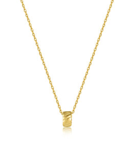 Ania Haie Ketting - Smooth twist pendant - goud