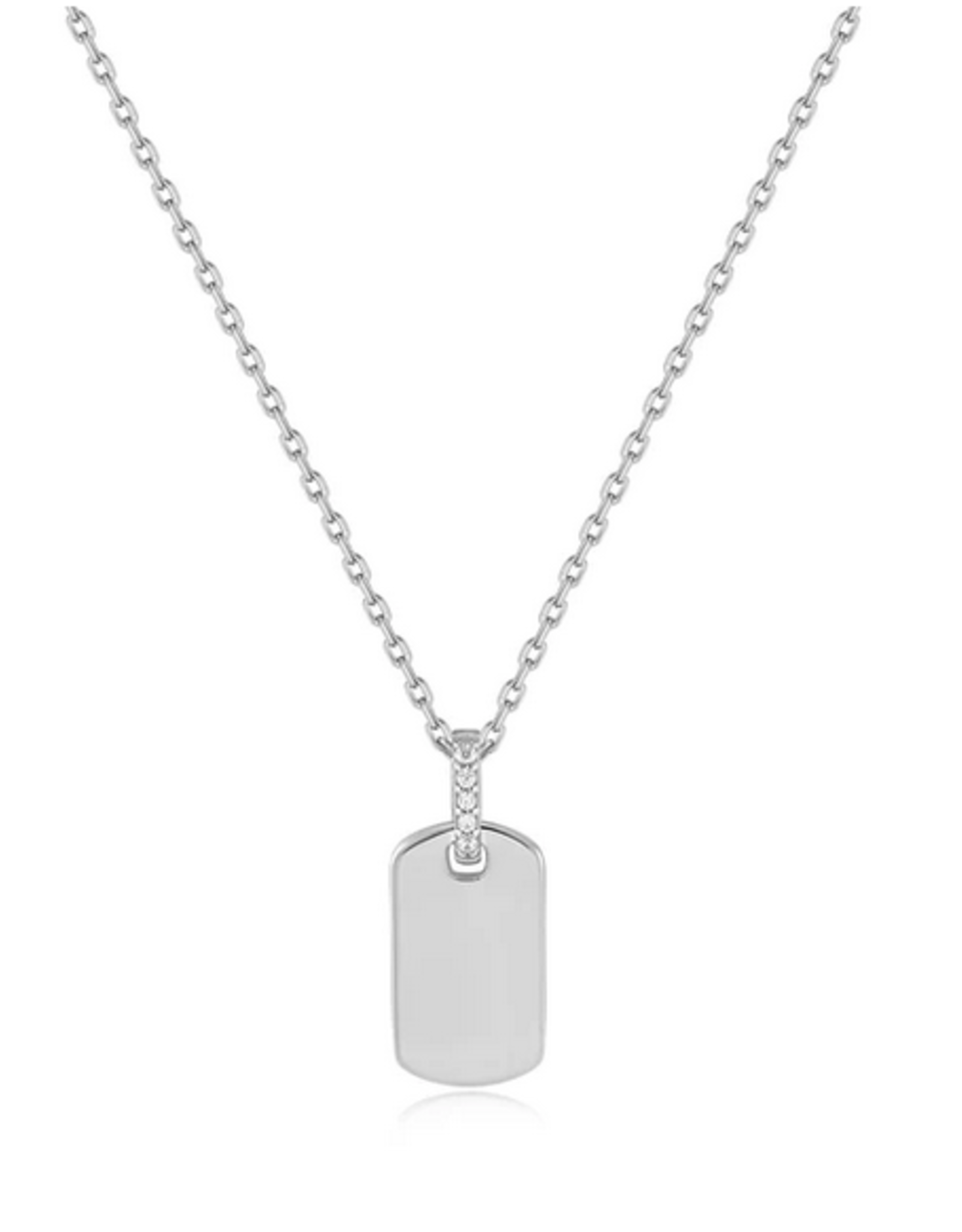 Ania Haie Ania Haie - Ketting - Glam tag pendant  - Silver